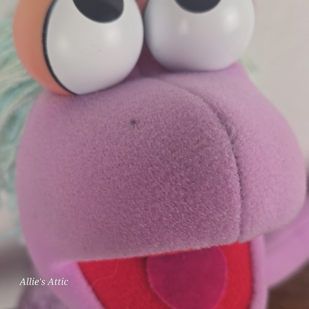 Fraggle Rock Mokey Plush Stuffed Animal Doll Purple 1985 Hasbro Softies 14" - Picture 4 of 7